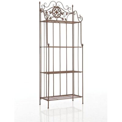 Décoshop26 - Estante Zapatero Planta De Cocina 4 Niveles En Metal 175x66x32 Cm Marrón Envejecido Eta10092 Décoshop26 - Estante Zapatero Planta De Cocina 4 Niveles En Metal 175x66x32 Cm Marrón Envejecido Eta10092
