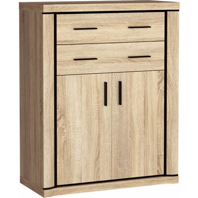 Mobilier1 - Cómoda Lorelie 105, Roble Sonoma, Con Cajones Y Puertas, Número De Cajones: 0, 123x97x44cm Mobilier1 - Cómoda Lorelie 105, Roble Sonoma, Con Cajones Y Puertas, Número De Cajones: 0, 123x97x44cm