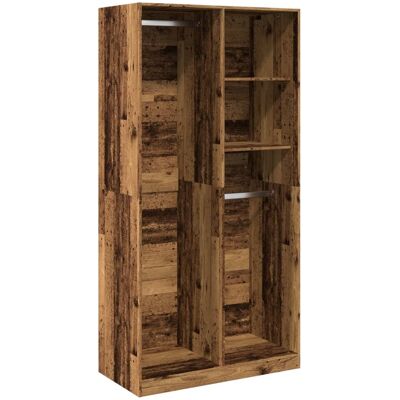 vidaXL Madera envejecida 100x50x200 cm Armario - Mueble de almacenamiento vidaXL Madera envejecida 100x50x200 cm Armario - Mueble de almacenamiento