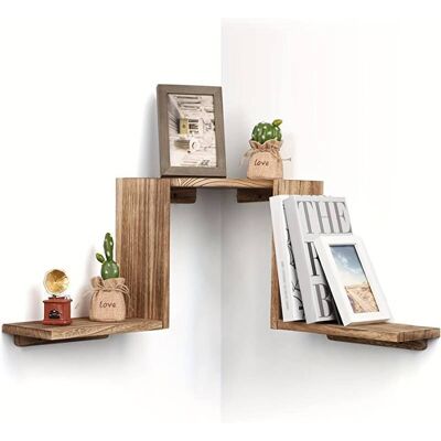 OEM Estanterías De Esquina, Estantes Rústicos De Madera, Estantes Flotantes De Esquina Para Montaje En Pared, Decoración Para Dormitorio, Sala De Estar, Baño, Oficina, Hogar - Crezuo OEM Estanterías De Esquina, Estantes Rústicos De Madera, Estantes Flotantes De Esquina Para Montaje En Pared, Decoración Para Dormitorio, Sala De Estar, Baño, Oficina, Hogar - Crezuo