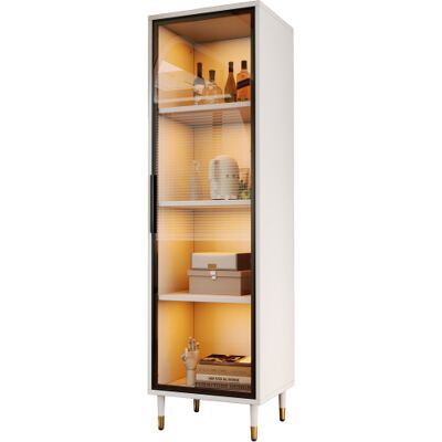SANS MARQUE Zqoyn Vitrine En Verre À Led, Hauteur 170 Cm – Vitrine Indépendante Blanche Avec Socle, Verre Teinté Et Éclairage À Couleurs Changeantes – Vitrine, Bibliothèque, Armoire À Vin SANS MARQUE Zqoyn Vitrine En Verre À Led, Hauteur 170 Cm – Vitrine Indépendante Blanche Avec Socle, Verre Teinté Et Éclairage À Couleurs Changeantes – Vitrine, Bibliothèque, Armoire À Vin