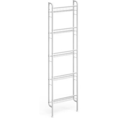 Escalera Estantería Klivo, Blanco, 44.5 X 160 Cm Con 5 Estantes, Vicco Escalera Estantería Klivo, Blanco, 44.5 X 160 Cm Con 5 Estantes, Vicco