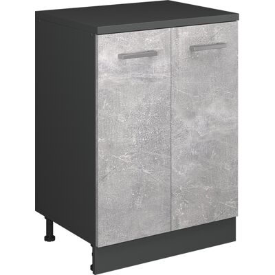 Armario De Ampliación Rion, Hormigón/antracita, 60 X 46 Cm Sin Inclinación Con 2 Puertas, Vicco Armario De Ampliación Rion, Hormigón/antracita, 60 X 46 Cm Sin Inclinación Con 2 Puertas, Vicco