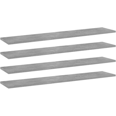Estante Para Estantería 4 Uds Madera Gris Hormigón 100x20x1,5cm Vidaxl Estante Para Estantería 4 Uds Madera Gris Hormigón 100x20x1,5cm Vidaxl