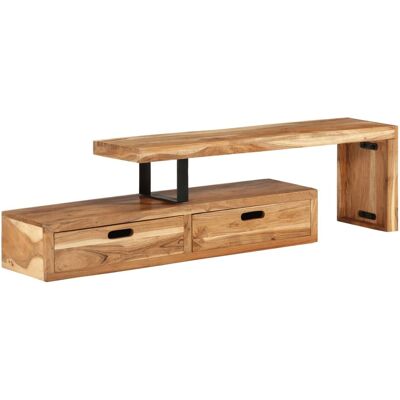 Helloshop26 - Mueble Tv Multimedia Estantería Para Televisión Buffet Comedor Salón Dormitorio Madera Maciza De Acacia Marrón 020026957 Helloshop26 - Mueble Tv Multimedia Estantería Para Televisión Buffet Comedor Salón Dormitorio Madera Maciza De Acacia Marrón 020026957
