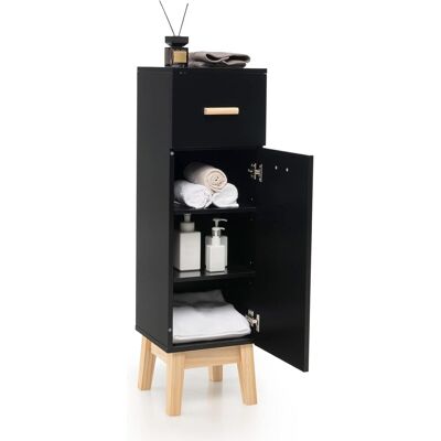 Costway Armario Alto De Baño, Mueble Baño De Madera Independiente Con 1 Cajón, 1 Puerta, Estantes Ajustables, Armario Cocina Almacenaje, Sala De Estar, 30 X 30 X 102 Cm Costway Armario Alto De Baño, Mueble Baño De Madera Independiente Con 1 Cajón, 1 Puerta, Estantes Ajustables, Armario Cocina Almacenaje, Sala De Estar, 30 X 30 X 102 Cm