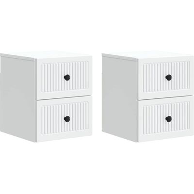 Mesita De Noche De Pared 2 Uds. 33 X 34,5 X 40 Cm Vidaxl Mesita De Noche De Pared 2 Uds. 33 X 34,5 X 40 Cm Vidaxl