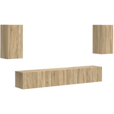 Conjunto De Mueble De Tv 5 Uds. Roble Sonoma Vidaxl Conjunto De Mueble De Tv 5 Uds. Roble Sonoma Vidaxl