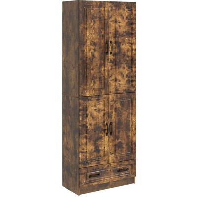 Juego De Armarios 2 Uds. Roble Ahumado Madera De Ingeniería Vidaxl Juego De Armarios 2 Uds. Roble Ahumado Madera De Ingeniería Vidaxl