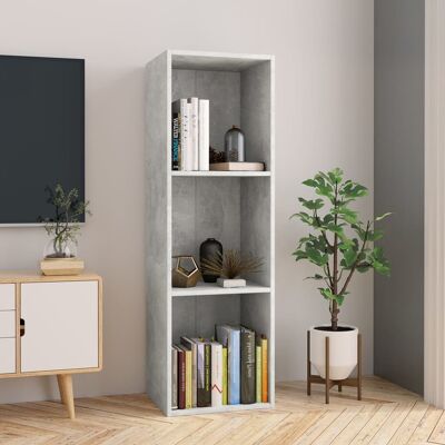 vidaXL Estantería de libros - Gris hormigón - 36x30x114 cm - Estantería/ Mueble TV vidaXL Estantería de libros - Gris hormigón - 36x30x114 cm - Estantería/ Mueble TV