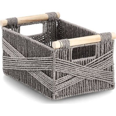 Cesta De Almacenamiento Zeller Storage Basket With Handles Papel 35.5x22 Cm Cesta De Almacenamiento Zeller Storage Basket With Handles Papel 35.5x22 Cm