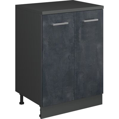 Armario De Ampliación Rion, Hormigón Negro/antracita, 60 X 46 Cm Sin Inclinación Con 2 Puertas, Vicco Armario De Ampliación Rion, Hormigón Negro/antracita, 60 X 46 Cm Sin Inclinación Con 2 Puertas, Vicco
