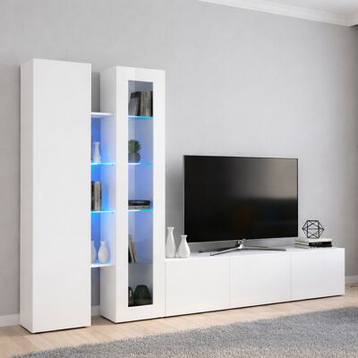 DMORA Dimitri Mueble de Pared - Moderno, Ahorra Espacio, Luz LED DMORA Dimitri Mueble de Pared - Moderno, Ahorra Espacio, Luz LED