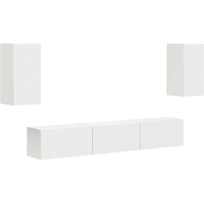Conjunto De Mueble De Tv 5 Uds. Madera De Ingeniería Vidaxl Conjunto De Mueble De Tv 5 Uds. Madera De Ingeniería Vidaxl