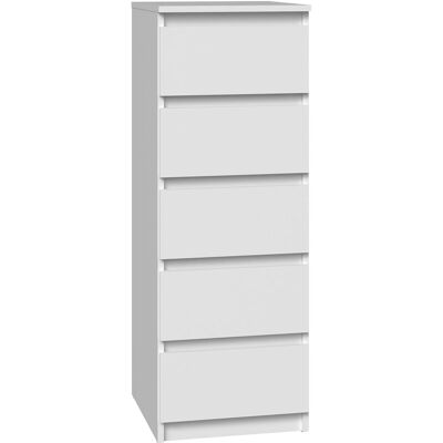 TOPESHOP Venezia - Cómoda moderna y espaciosa de 5 cajones - Diseño minimalista - 111x40x45 - Sin manijas TOPESHOP Venezia - Cómoda moderna y espaciosa de 5 cajones - Diseño minimalista - 111x40x45 - Sin manijas