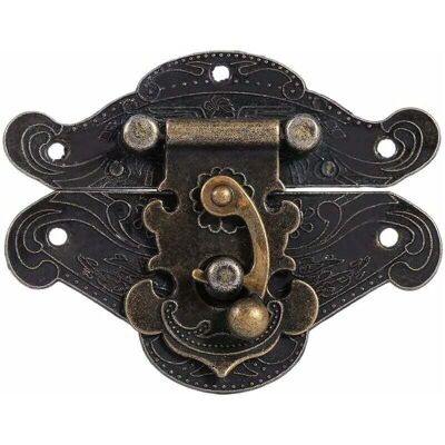 DPZO Pestillo Antiguo Con Relieve Y Tornillo Para Armarios Decorativos, Roperos, Joyeros, Cajas De Regalo, Maletas O Muebles. Color: Bronce. DPZO Pestillo Antiguo Con Relieve Y Tornillo Para Armarios Decorativos, Roperos, Joyeros, Cajas De Regalo, Maletas O Muebles. Color: Bronce.