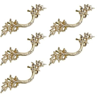 DPZO 5 Tiradores De Puerta Vintage, Pomos Retro Para Puertas De Armarios, Para Decorar Cajones, Cómodas, Armarios, Muebles, Etc. (dorado) DPZO 5 Tiradores De Puerta Vintage, Pomos Retro Para Puertas De Armarios, Para Decorar Cajones, Cómodas, Armarios, Muebles, Etc. (dorado)