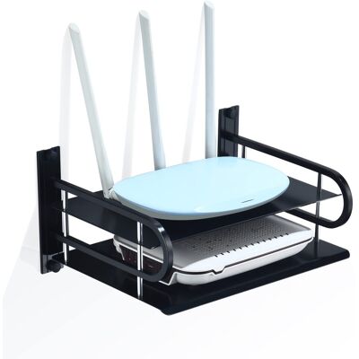 OEM Estantería Metálica De Pared Para Equipos Audiovisuales, Estantes Flotantes Para Router, Módem, Decodificador De Tv, Reproductores Multimedia, Decodificador Sky, Consola De Videojuegos (2 Niveles, Peq OEM Estantería Metálica De Pared Para Equipos Audiovisuales, Estantes Flotantes Para Router, Módem, Decodificador De Tv, Reproductores Multimedia, Decodificador Sky, Consola De Videojuegos (2 Niveles, Peq