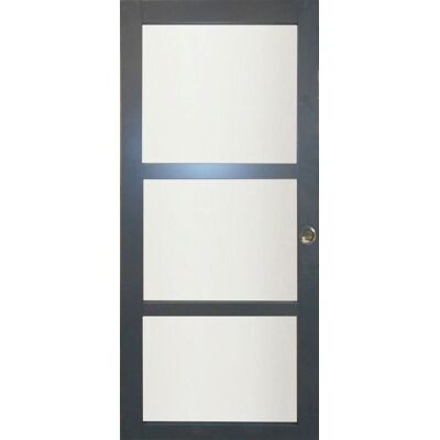 Puerta Corredera Blakeria Gris Antracita Con Vitrina H204 X L83 Cm, Conchas Gd Menuiseries Puerta Corredera Blakeria Gris Antracita Con Vitrina H204 X L83 Cm, Conchas Gd Menuiseries