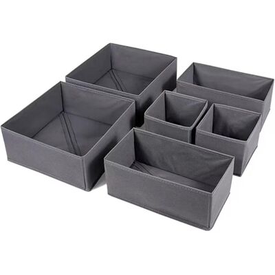 OEM 6 Bolsas Organizadoras Plegables Para Cómoda, Calcetines, Corbatas, Sujetadores, Maquillaje, Gris OEM 6 Bolsas Organizadoras Plegables Para Cómoda, Calcetines, Corbatas, Sujetadores, Maquillaje, Gris