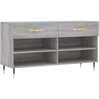 HELLOSHOP26 Banco Zapatero Mueble Para Botas Cómoda Estantería Mueble De Entrada Roble Sonoma 102 X 35 X 55 Cm Madera De Ingeniería Gris 020023005 HELLOSHOP26 Banco Zapatero Mueble Para Botas Cómoda Estantería Mueble De Entrada Roble Sonoma 102 X 35 X 55 Cm Madera De Ingeniería Gris 020023005