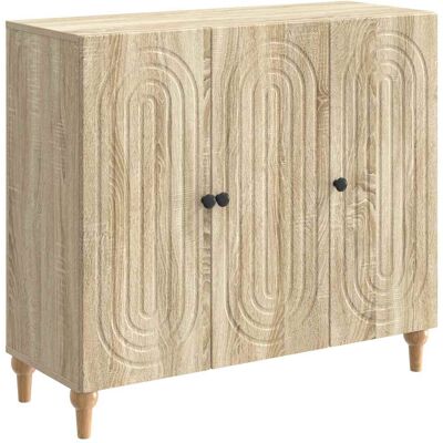 Aparador Roble Sonoma 89 X 34,5 X 80 Cm Madera De Ingeniería Vidaxl Aparador Roble Sonoma 89 X 34,5 X 80 Cm Madera De Ingeniería Vidaxl
