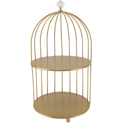 OEM Cesta Organizadora De Maquillaje Dorada Con Forma De Jaula De Pájaro, 2 Estantes, Ahorra Espacio, Multifuncional, Estante De Almacenamiento Para Baño, Metal Único OEM Cesta Organizadora De Maquillaje Dorada Con Forma De Jaula De Pájaro, 2 Estantes, Ahorra Espacio, Multifuncional, Estante De Almacenamiento Para Baño, Metal Único