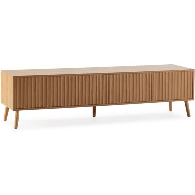 Vs Venta-stock - Mueble Tv Lluvia 4 Puertas Color Roble, 160 Cm Largo Vs Venta-stock - Mueble Tv Lluvia 4 Puertas Color Roble, 160 Cm Largo