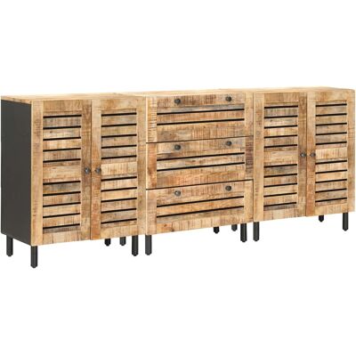 Armarios De Almacenamiento 3 Uds. 180 X 33 X 75 Cm Natural Vidaxl Armarios De Almacenamiento 3 Uds. 180 X 33 X 75 Cm Natural Vidaxl