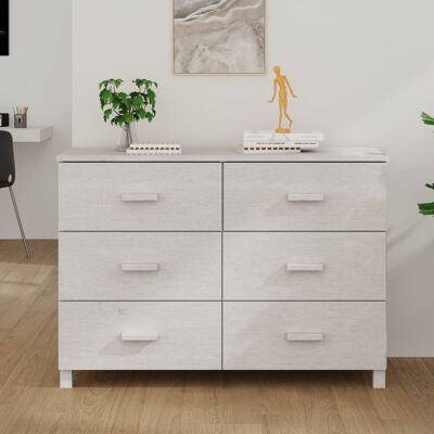 Vidaxl - Aparador Hamar Madera Maciza De Pino Blanco 113x40x80 Cm Vidaxl - Aparador Hamar Madera Maciza De Pino Blanco 113x40x80 Cm