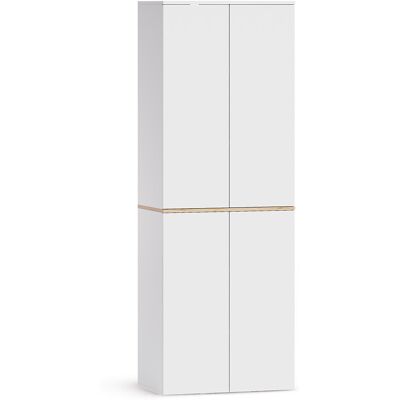 Armario Multiusos Viktor, Blanco/roble Artesanal, 68 X 188.6 Cm Con 6 Compartimentos Cerrados, Vicco Armario Multiusos Viktor, Blanco/roble Artesanal, 68 X 188.6 Cm Con 6 Compartimentos Cerrados, Vicco