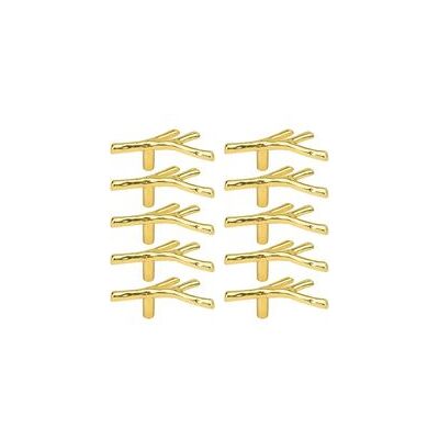 OEM Juego De 10 Tiradores De Puerta De Aleación De Zinc, Diseño De Rama Color Dorado, Ideales Para Puertas De Armarios, Roperos, Cajones O Muebles. - Crezuo OEM Juego De 10 Tiradores De Puerta De Aleación De Zinc, Diseño De Rama Color Dorado, Ideales Para Puertas De Armarios, Roperos, Cajones O Muebles. - Crezuo