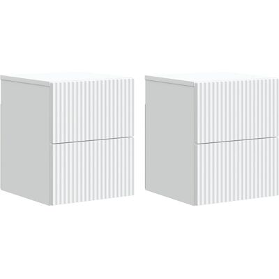 Mesita De Noche De Pared 2 Uds. 33 X 34,5 X 40 Cm Vidaxl Mesita De Noche De Pared 2 Uds. 33 X 34,5 X 40 Cm Vidaxl