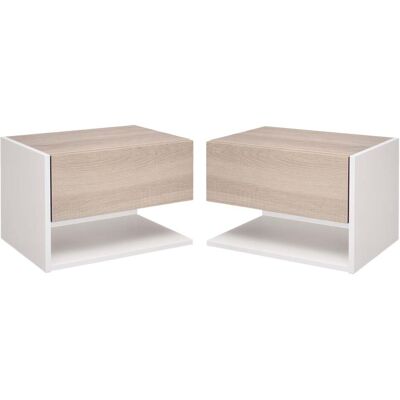 DÉCOSHOP26 Esita De Noche De Pared 46 X 30 X 30 Cm Ahorra Espacio Cajón Estante Contemporáneo Elegante De Aglomerado Blanco 21000145 DÉCOSHOP26 Esita De Noche De Pared 46 X 30 X 30 Cm Ahorra Espacio Cajón Estante Contemporáneo Elegante De Aglomerado Blanco 21000145