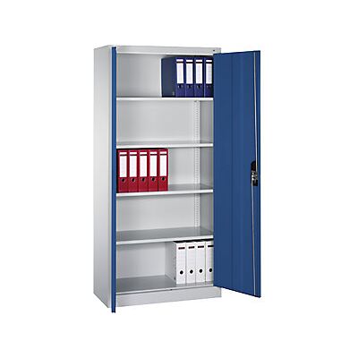 Armario universal ACURADO - 930x400mm, Gris luminoso / Azul genciana Armario universal ACURADO - 930x400mm, Gris luminoso / Azul genciana