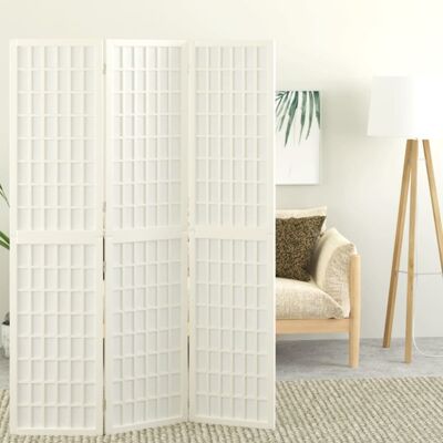 vidaXL Divisor de habitación japonés blanco 120x170cm con 3 paneles vidaXL Divisor de habitación japonés blanco 120x170cm con 3 paneles