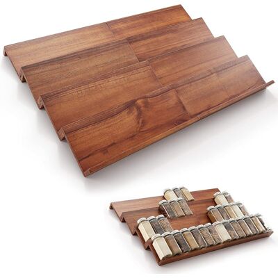 OEM Estante Para Especias De Madera De Acacia, 4 Niveles, Juego De 8 Piezas – Capacidad Para 64 Frascos – Para Cajón De Cocina. OEM Estante Para Especias De Madera De Acacia, 4 Niveles, Juego De 8 Piezas – Capacidad Para 64 Frascos – Para Cajón De Cocina.