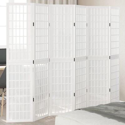 vidaXL Divisor de ambientes blanco de 6 paneles - Paneles divisorios vidaXL Divisor de ambientes blanco de 6 paneles - Paneles divisorios