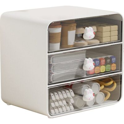 ORTVIAI Organizador De Maquillaje Con 3 Cajones, Plástico Resistente Y Diseño Compacto Blanco – Ideal Para Escritorio Y Dormitorio ORTVIAI Organizador De Maquillaje Con 3 Cajones, Plástico Resistente Y Diseño Compacto Blanco – Ideal Para Escritorio Y Dormitorio