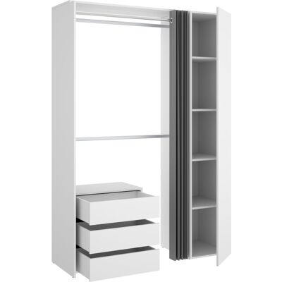 BEFARA Privé - semiabierto - cortina - cajonera de 3 cajones - Vestidor BEFARA Privé - semiabierto - cortina - cajonera de 3 cajones - Vestidor