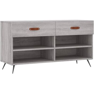 HELLOSHOP26 Banco Zapatero Mueble Para Botas Cómoda Estantería Mueble De Entrada Roble Sonoma 102 X 35 X 55 Cm Madera De Ingeniería Gris 020023003 HELLOSHOP26 Banco Zapatero Mueble Para Botas Cómoda Estantería Mueble De Entrada Roble Sonoma 102 X 35 X 55 Cm Madera De Ingeniería Gris 020023003