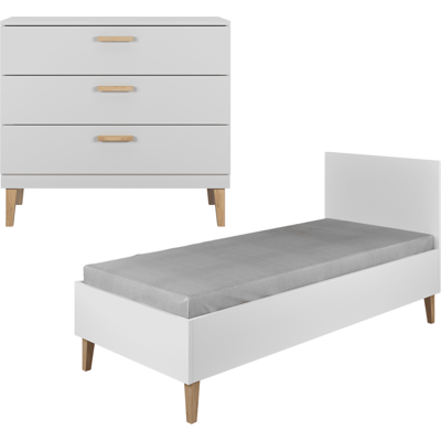 OEM Cama Y Cómoda Infantil Kocot Kids Kubi 80x180 - Blanco OEM Cama Y Cómoda Infantil Kocot Kids Kubi 80x180 - Blanco