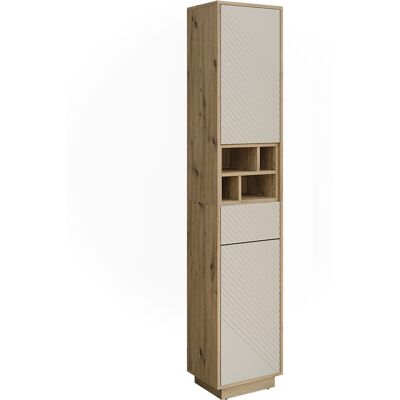 Armario Alto Beatrice, Cachemira/roble Artesanal, 38 X 190 Cm, Vicco Armario Alto Beatrice, Cachemira/roble Artesanal, 38 X 190 Cm, Vicco