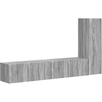 Conjunto De Mueble De Tv 3 Uds. Gris Sonoma Vidaxl Conjunto De Mueble De Tv 3 Uds. Gris Sonoma Vidaxl