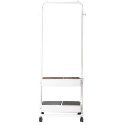 OEM Perchero 3 En 1 Para Ropa, Zapatos Y Accesorios, Con 2 Cestas De Dos Niveles Y 2 Ganchos Laterales. Carrito De Almacenamiento Móvil Para Sala De Estar, Dormitorio, Vestidor O Recibidor (blanco). OEM Perchero 3 En 1 Para Ropa, Zapatos Y Accesorios, Con 2 Cestas De Dos Niveles Y 2 Ganchos Laterales. Carrito De Almacenamiento Móvil Para Sala De Estar, Dormitorio, Vestidor O Recibidor (blanco).