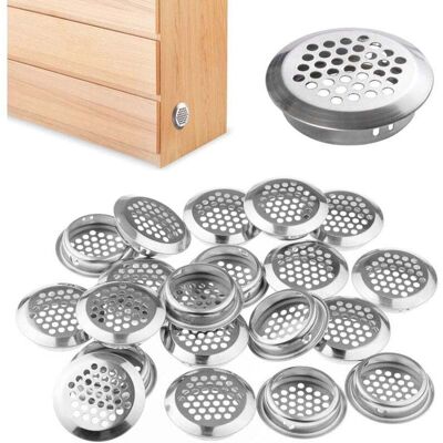 OEM 20 Rejillas De Ventilación De Acero Inoxidable, Rejillas De Ventilación Redondas De 35 Mm Con Lamas Para Armarios, Zapateros Y Roperos (plateado) - Crezuo OEM 20 Rejillas De Ventilación De Acero Inoxidable, Rejillas De Ventilación Redondas De 35 Mm Con Lamas Para Armarios, Zapateros Y Roperos (plateado) - Crezuo