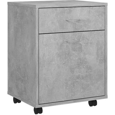 Vidaxl - Armario Ruedas Madera Contrachapada Gris Hormigón 45x38x54 Cm Vidaxl - Armario Ruedas Madera Contrachapada Gris Hormigón 45x38x54 Cm