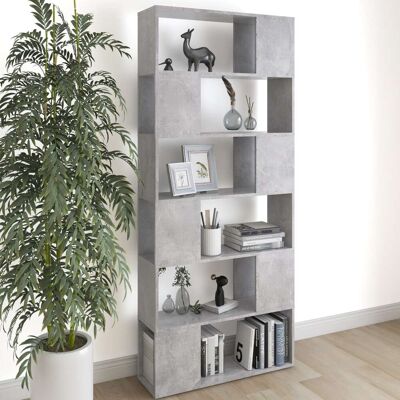 Divisor de habitaciones y librería vidaXL Gris Cemento - Separador Divisor de habitaciones y librería vidaXL Gris Cemento - Separador