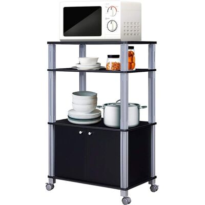 Costway Carrito De Cocina Soporte Para Microondas Y Horno Con Ruedas Estante Organizador Almacenamiento Negro Costway Carrito De Cocina Soporte Para Microondas Y Horno Con Ruedas Estante Organizador Almacenamiento Negro