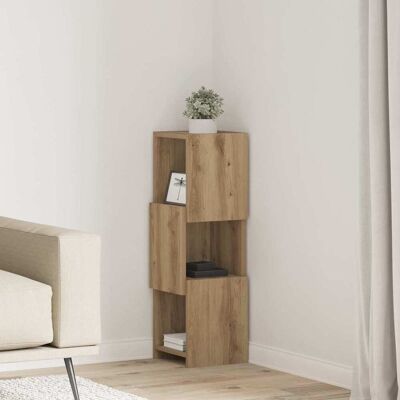 Vidaxl Armario De Esquina 25,5x25x80cm Madera De Ingeniería Vidaxl Armario De Esquina 25,5x25x80cm Madera De Ingeniería